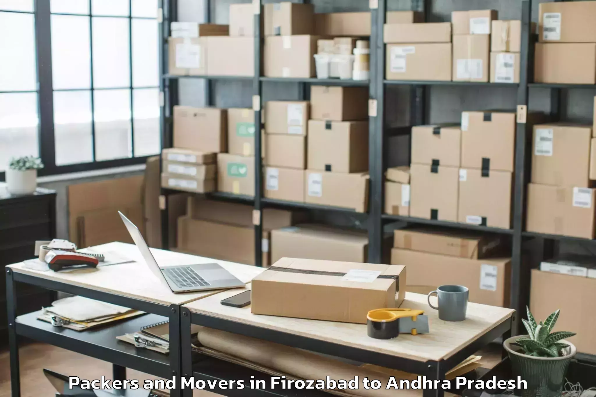 Professional Firozabad to Chandralapadu Packers And Movers